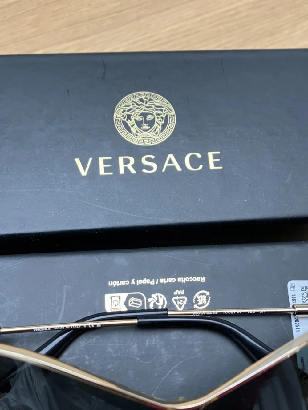 Versace Cat-Eye Wrap Futuristic Sunglasses